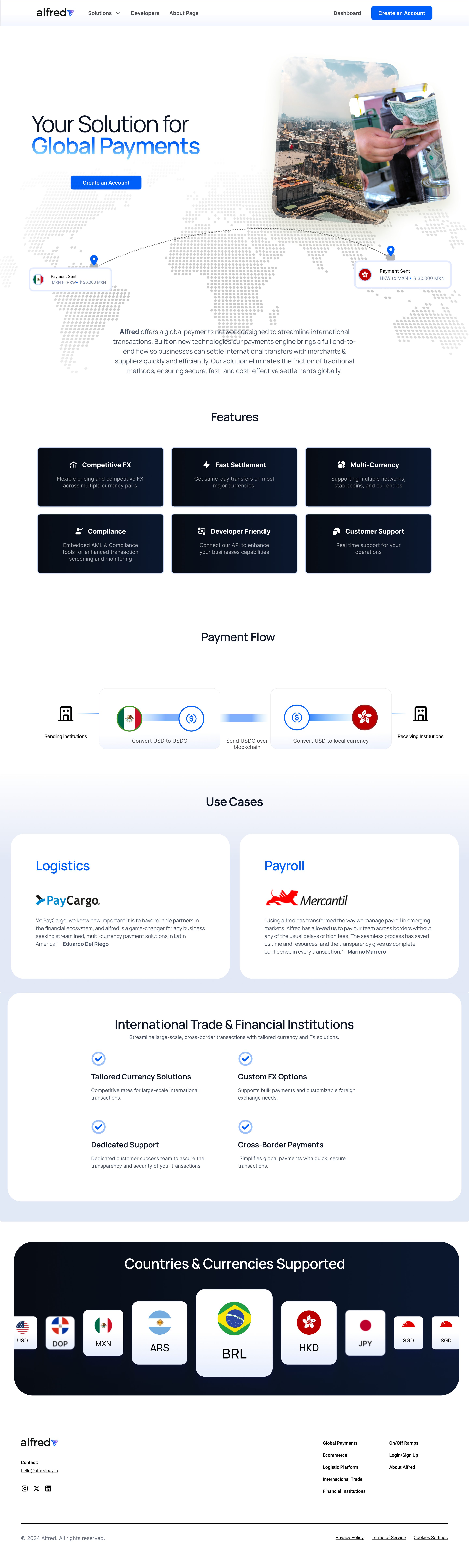 Landing de Global Payments