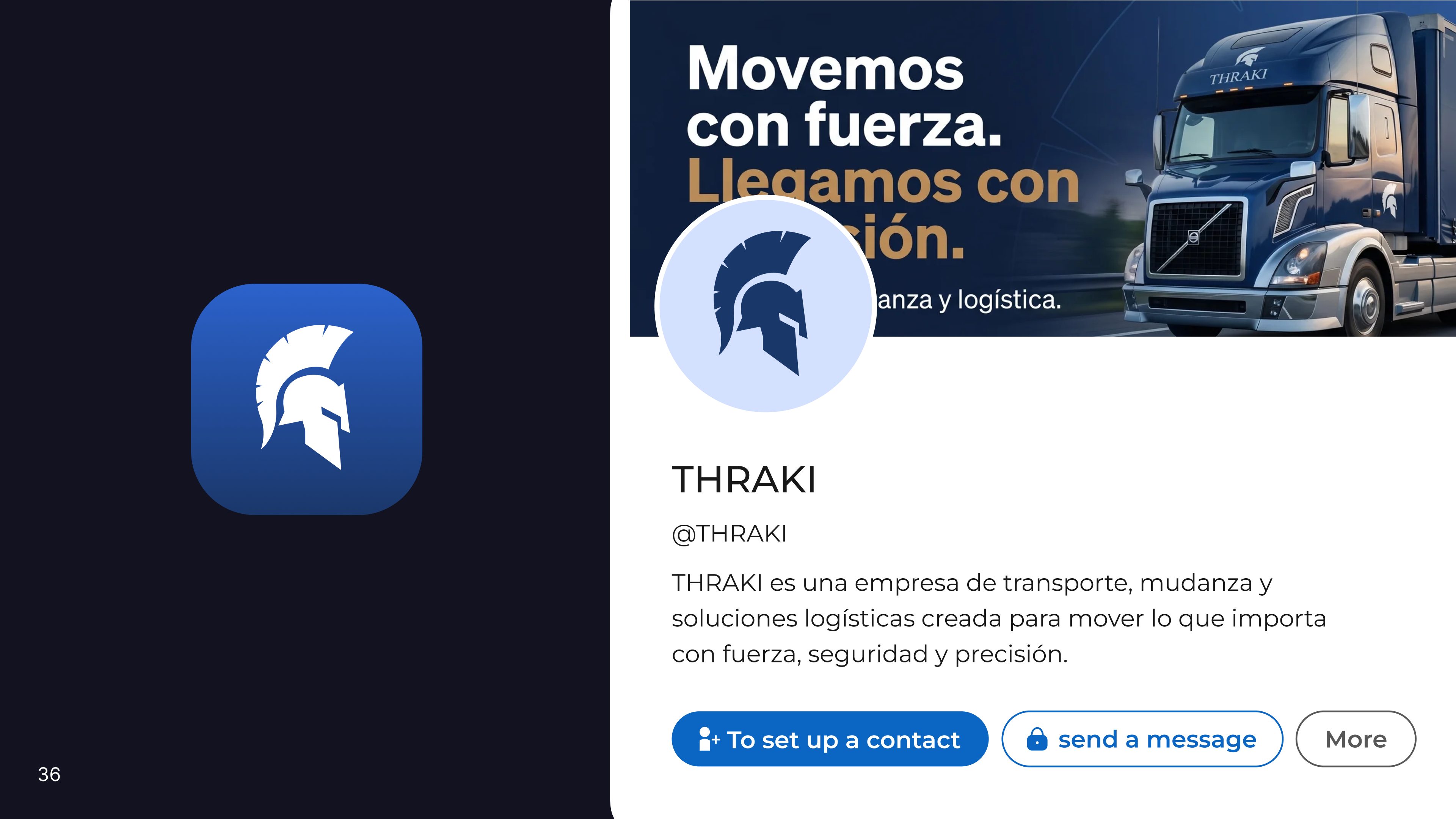 Aplicación: perfil social